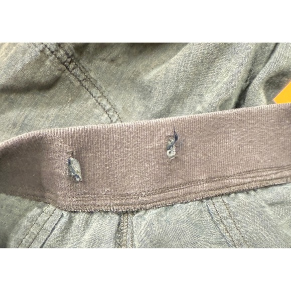 Toad&Co 100% Linen Drawstring‎ Hem Cropped Elastic Waist Taupe Pants Sz SmSize S - Picture 5 of 11